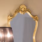 Espejo clásico en pan de oro con marco en forma Made in Italy - Precious Viadurini