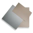 Espejo compuesto por 3 placas superpuestas, 2 de bronce y 1 ahumada - Armida Viadurini