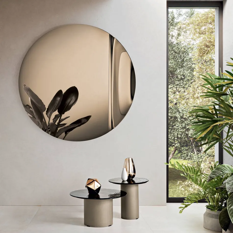 Espejo Wave de vidrio fusionado fabricado en Italia - Candida Viadurini