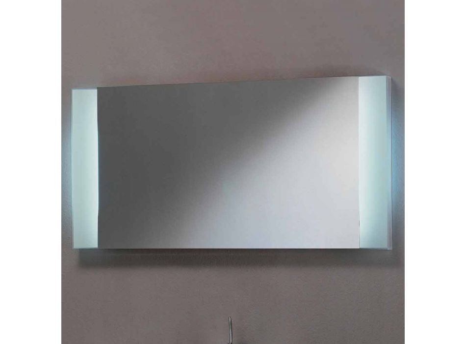 Espejo con luz LED en el diseño con vidrio esmerilado bordes Sam Viadurini
