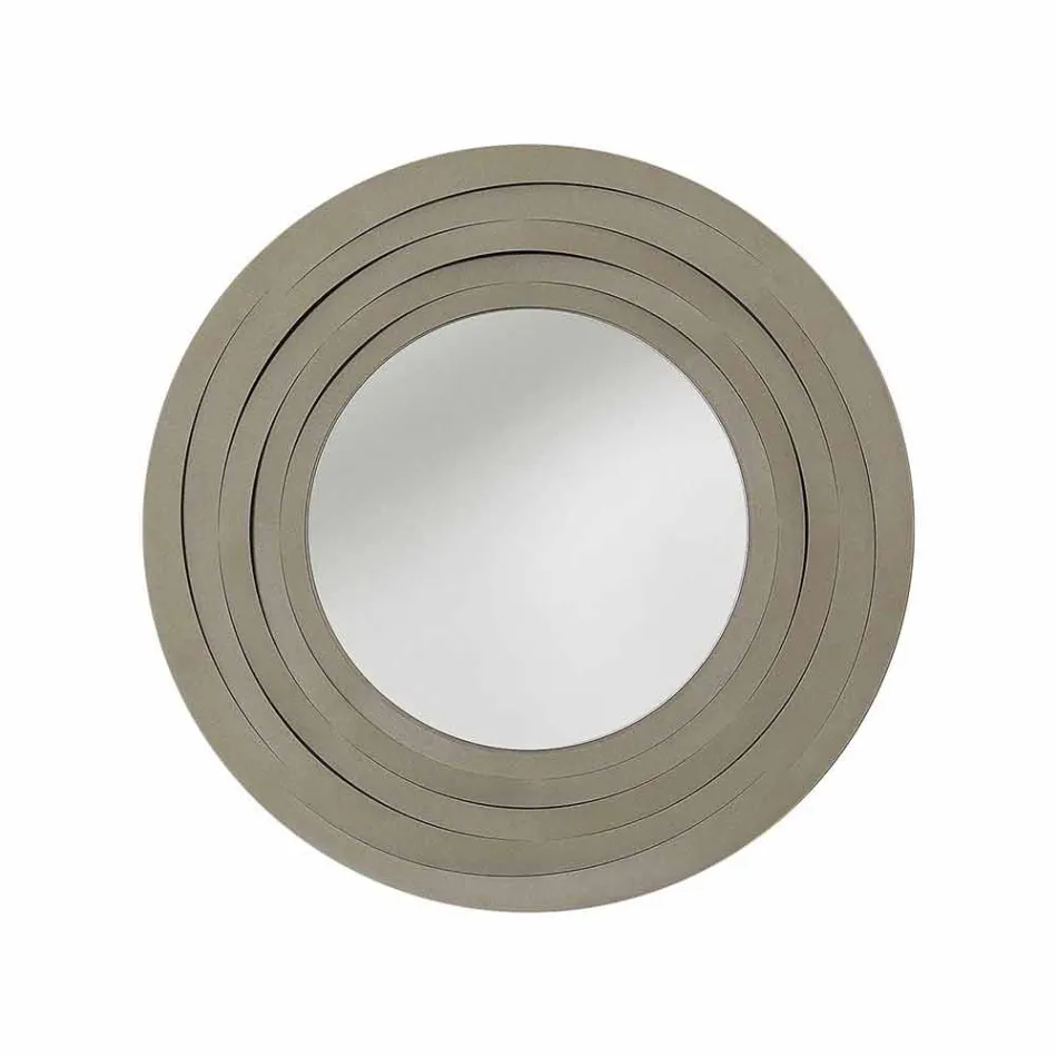 Espejo de pared circular moderno en hierro coloreado Hecho en Italia - Orégano Viadurini