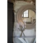 Espejo de pared circular moderno en hierro coloreado Hecho en Italia - Orégano Viadurini