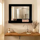 Espejo de pared horizontal de plexiglás con contenedor fabricado en Italia - Kiran Viadurini