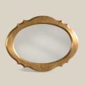 Espejo Oval con Marco de Madera Pan de Oro Made in Italy - Florence