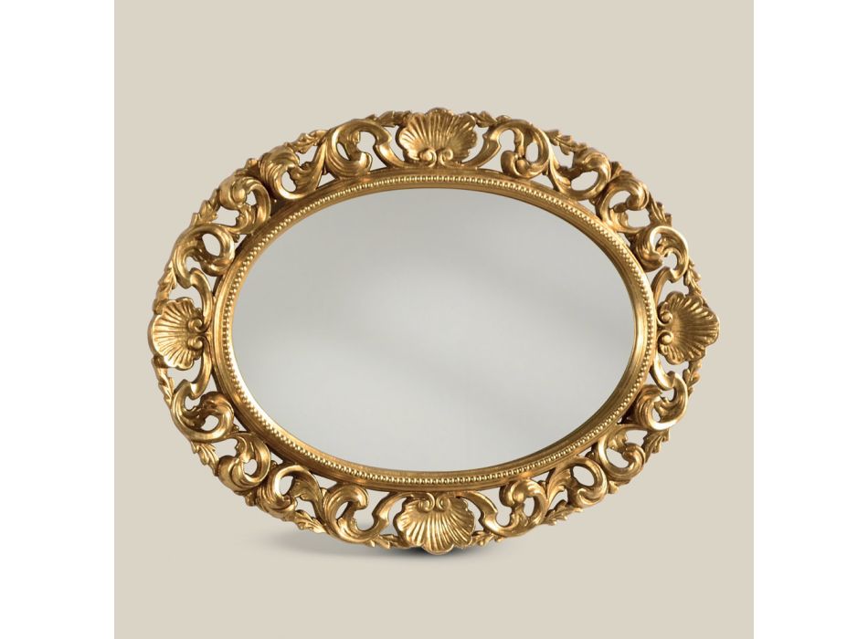 Espejo ovalado dorado – Patioriente