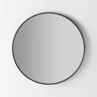 Espejo de pared retroiluminado con marco negro Made in Italy - Riflessi Viadurini