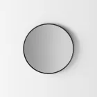 Espejo de pared retroiluminado con marco negro Made in Italy - Riflessi Viadurini