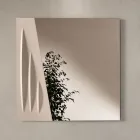 Espejo cuadrado con inserto pintado en dos colores, fabricado en Italia - Elion Viadurini