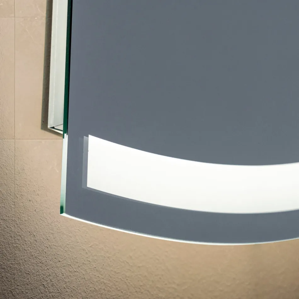 Espejo retroiluminado con franja LED continua - Excelsior Viadurini