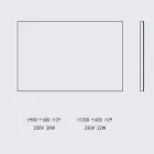 Espejo de pared retroiluminado con marco de acero Made in Italy - Tundra Viadurini