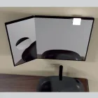 Espejo rectangular de madera y espejo de aumento Made in Italy - Curie Viadurini