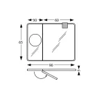 Espejo rectangular de madera y espejo de aumento Made in Italy - Curie Viadurini