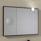 Espejo rectangular de madera y espejo de aumento Made in Italy - Curie Viadurini