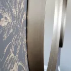 Espejo de pared redondo con marco de bronce, negro, platino o cobre - Renga Viadurini