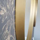 Espejo de pared redondo con marco de bronce, negro, platino o cobre - Renga Viadurini