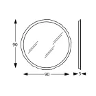 Espejo redondo con iluminación LED integrada Made in Italy - Vinci Viadurini