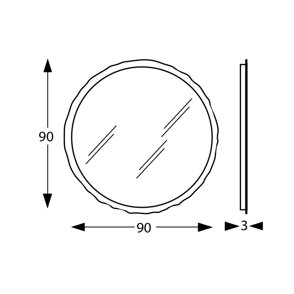 Espejo redondo con iluminación LED integrada Made in Italy - Vinci Viadurini