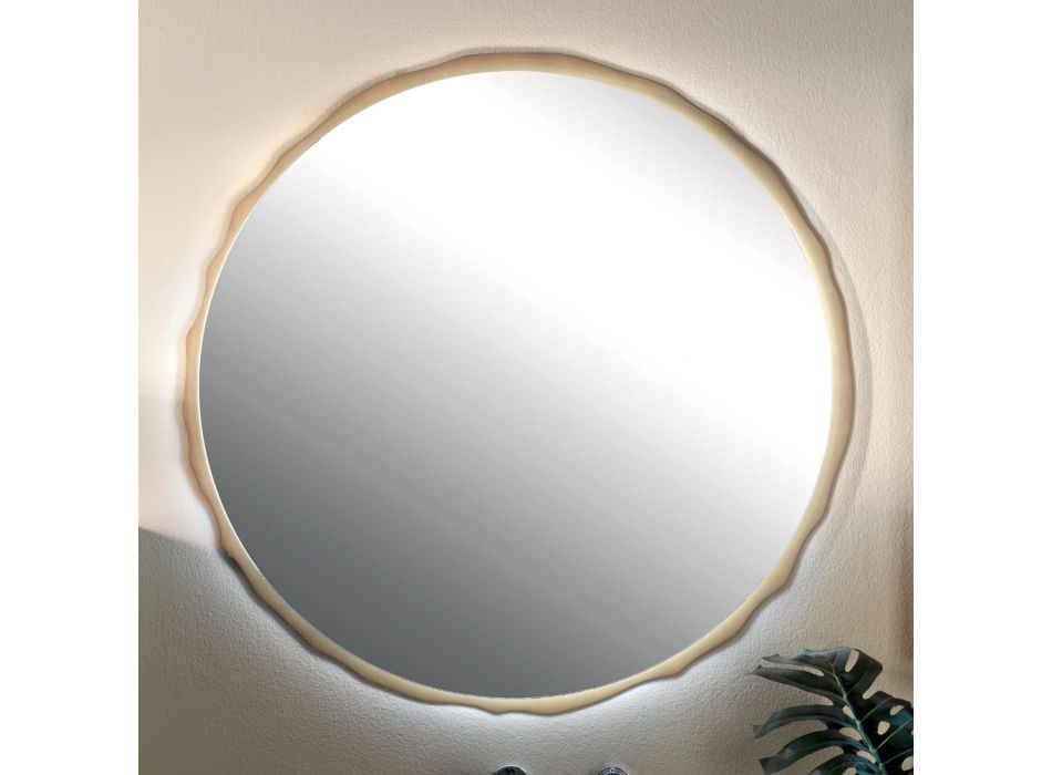 Espejo redondo con iluminación LED integrada Made in Italy - Vinci Viadurini