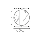 Espejo redondo de madera y espejo de aumento Made in Italy - Marie Viadurini