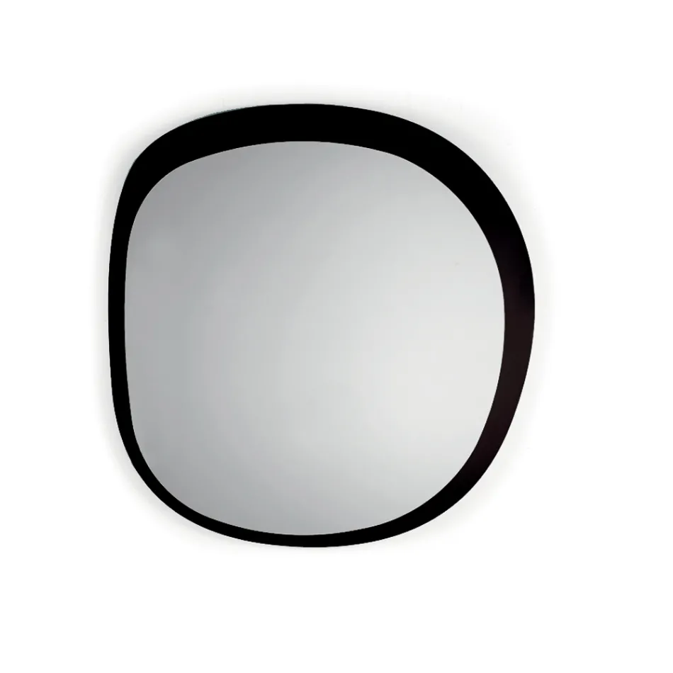 Espejo con forma, compuesto por dos paneles de vidrio superpuestos, fabricado en Italia - Alida Viadurini