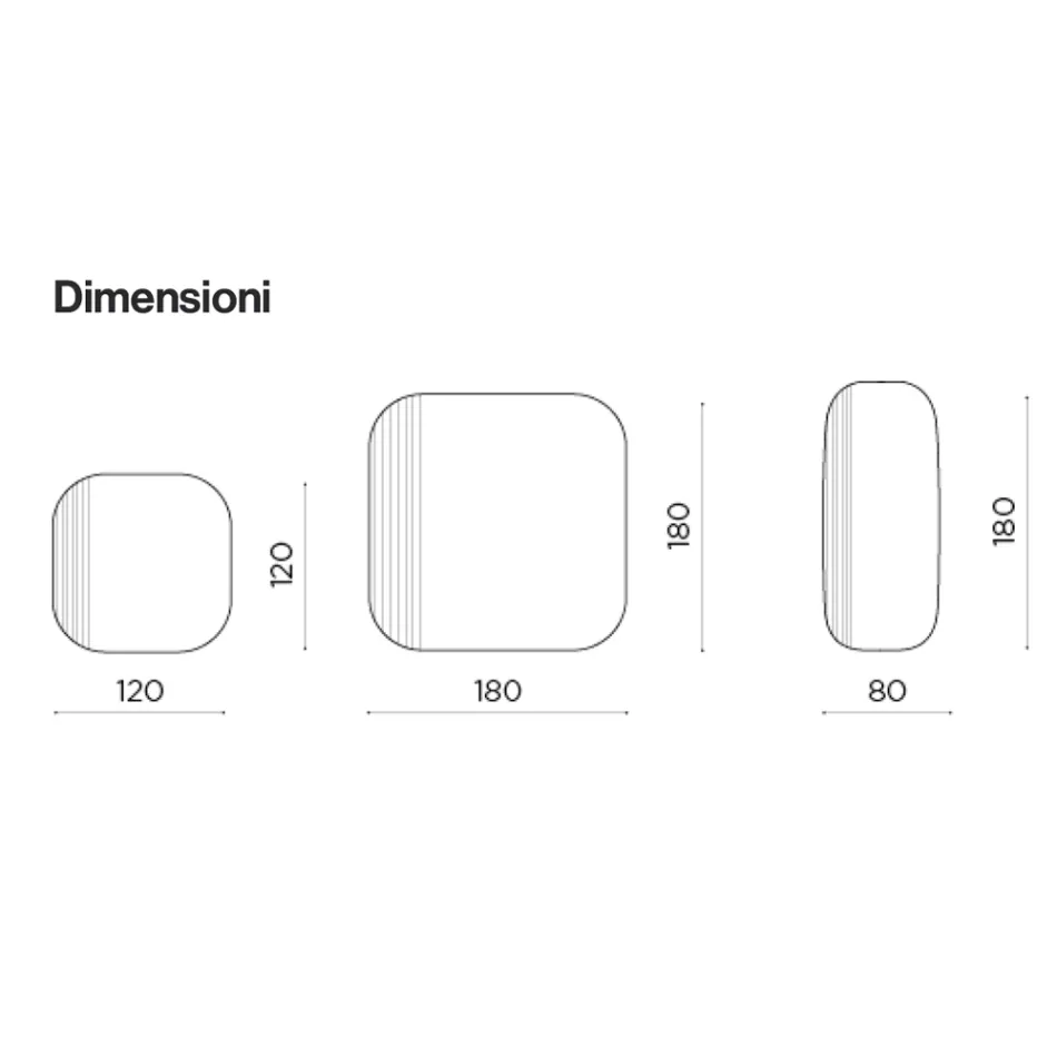 Espejo con forma y detalle a rayas, fabricado en Italia - Alessia Viadurini