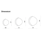 Espejo Abigaille con forma y semi-marco de cristal fusionado, fabricado en Italia. Viadurini