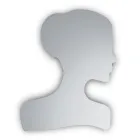 Espejo con forma de rostro femenino, fabricado en Italia - Brunilde Viadurini