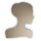 Espejo con forma de rostro femenino, fabricado en Italia - Brunilde Viadurini