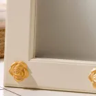 Vertical espejo de piso / pared con decoraciones Abel, hecho a mano Viadurini