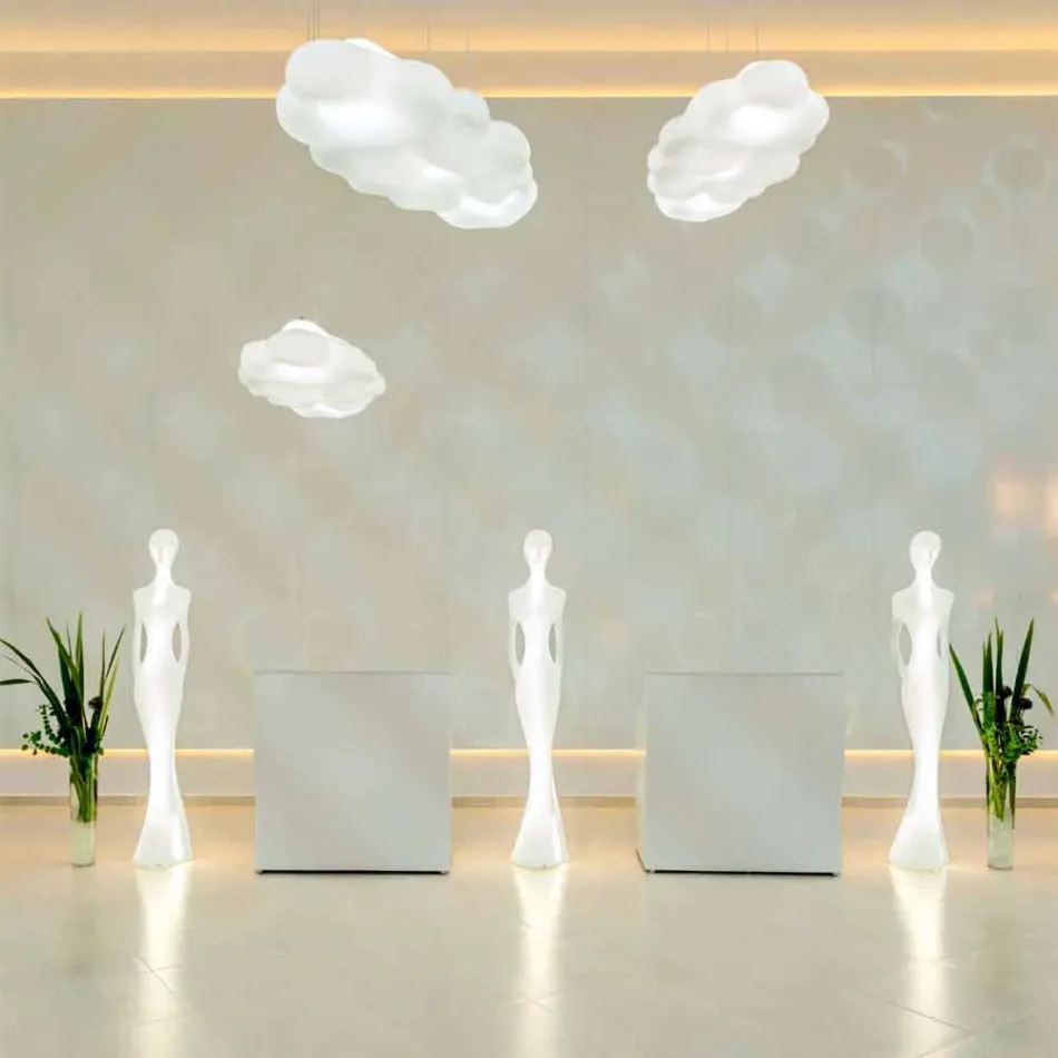 Diseño de piso de estatua luminosa con luz LED para interior - Penelope by Myyour Viadurini