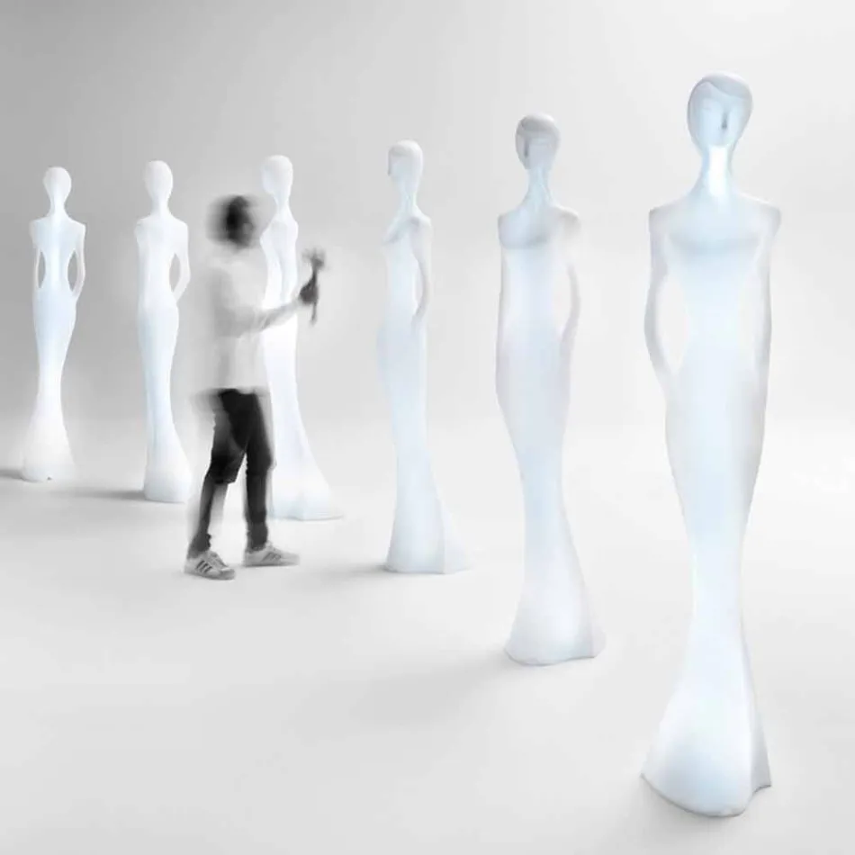 Diseño de piso de estatua luminosa con luz LED para interior - Penelope by Myyour Viadurini