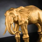 Figura de elefante de cerámica hecha a mano Made in Italy - Infante Viadurini