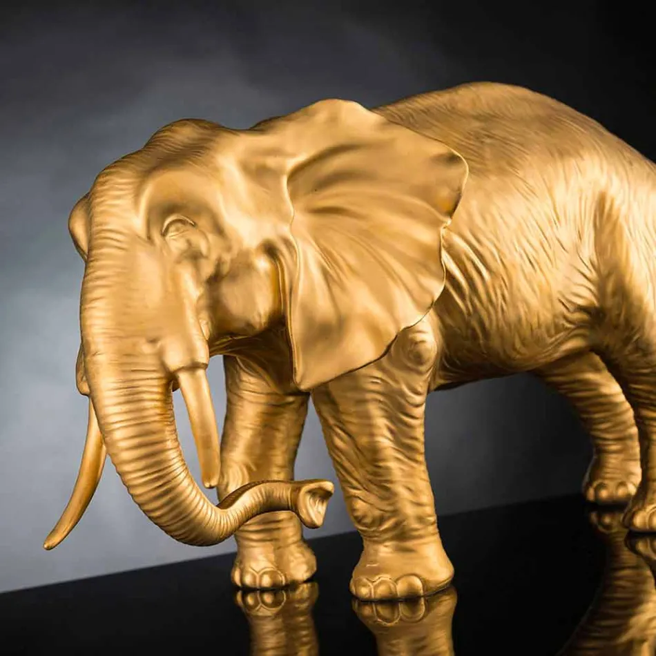Figura de elefante de cerámica hecha a mano Made in Italy - Infante Viadurini