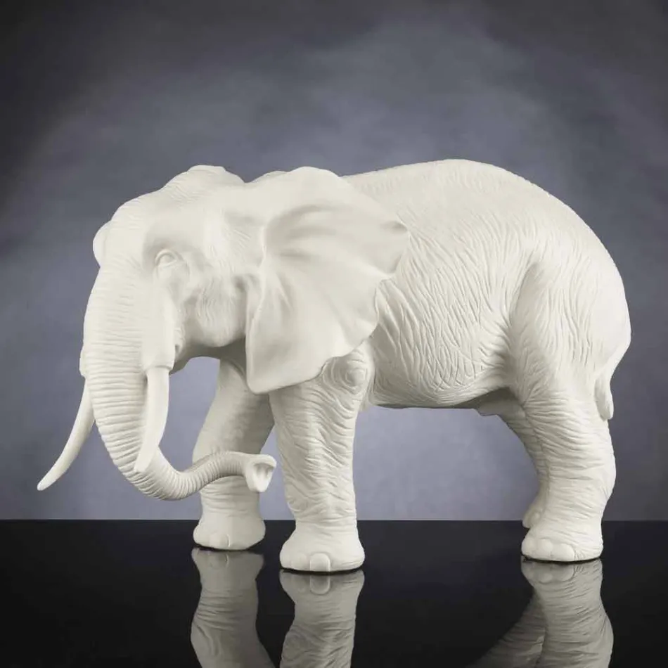 Figura de elefante de cerámica hecha a mano Made in Italy - Infante Viadurini