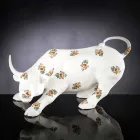 Figura de cerámica hecha a mano en forma de toro Made in Italy - Bulino Viadurini