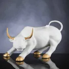 Figura de cerámica hecha a mano en forma de toro Made in Italy - Bulino Viadurini