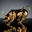 Figura de cerámica hecha a mano en forma de toro Made in Italy - Bulino Viadurini