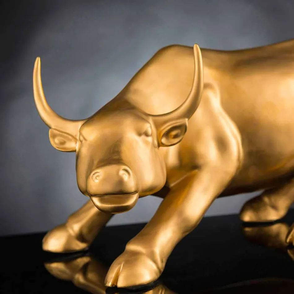 Figura de cerámica hecha a mano en forma de toro Made in Italy - Bulino Viadurini