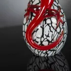 Figura decorativa de vidrio en forma de huevo con Gecko Made in Italy - Huevo Viadurini