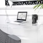 Soporte para portátil en diseño de plexiglás transparente o ahumado 2 piezas - Nerdino Viadurini