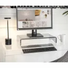 Soporte para monitor en diseño italiano de plexiglás transparente o ahumado - Nerd Viadurini