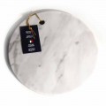 Tabla de cortar de mármol blanco de Carrara de diseño redondo Made in Italy - Masha
