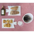 Tabla de cortar moderna en mármol blanco de Carrara hecho en Italia - Biblon Viadurini