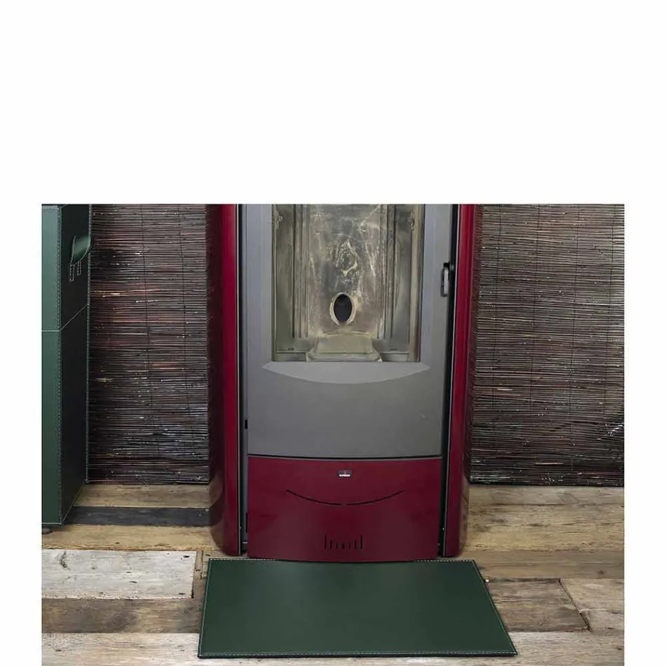 Alfombrilla de cuero para chimenea / estufa Virgilio Made in Italy Viadurini