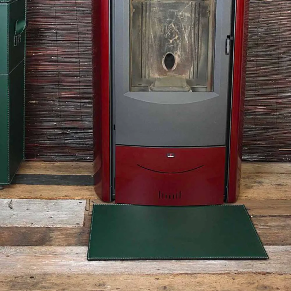 Alfombrilla de cuero para chimenea / estufa Virgilio Made in Italy Viadurini