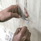 Alfombra de colores modular hecha a mano en viscosa tejida en la India - Gilberto Viadurini