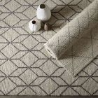 Alfombra moderna tejida a mano con diseño geométrico en lana para salón - Geome Viadurini