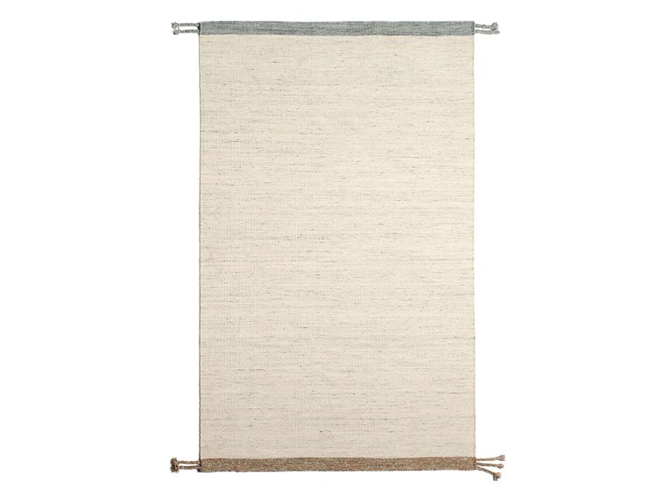 Alfombra rectangular para salón en lana y algodón de diseño versátil y moderno - Dimma