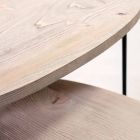 Mesas de salón modernas en madera maciza de abeto y metal - Luciana Viadurini