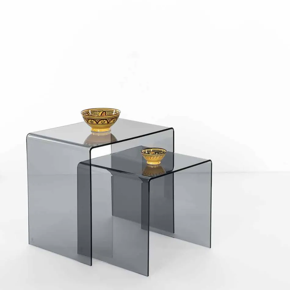 Mesas de diseño en plexiglás coloreado producido en Italia, Spinoso. Viadurini